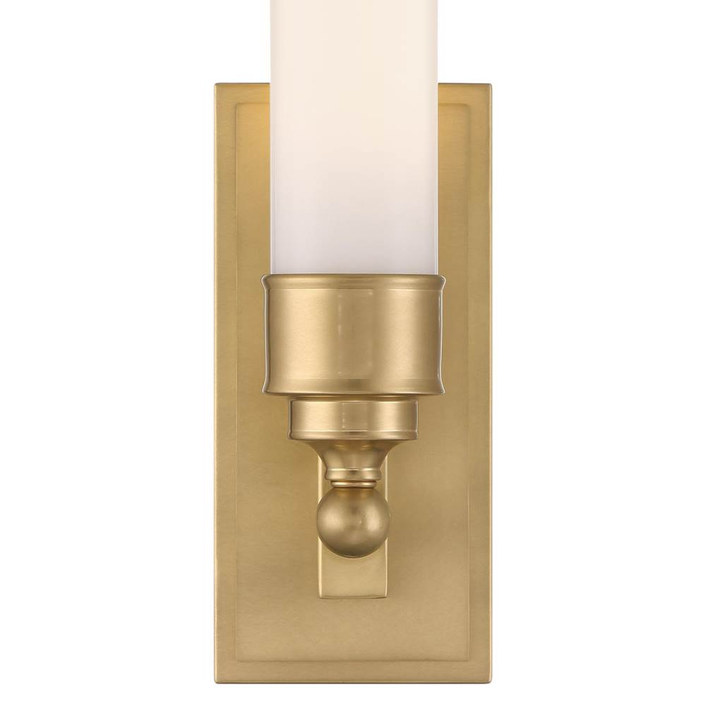 Crystorama WLX-301-AG Aged Brass Wilcox 1 Light Led Aged Brass Sconce Image 4