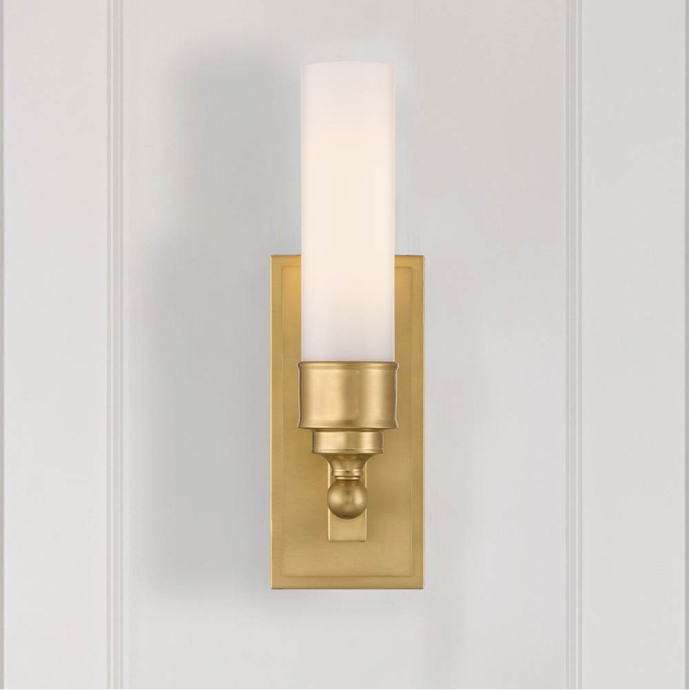 Crystorama WLX-301-AG Aged Brass Wilcox 1 Light Led Aged Brass Sconce Image 2