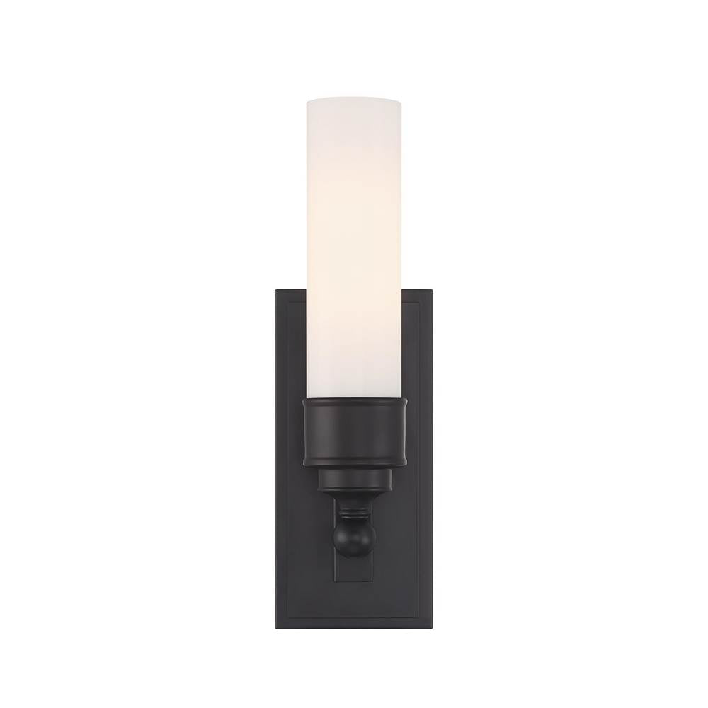 Crystorama WLX-301-MK Matte Black Wilcox 1 Light Led Matte Black Sconce Image 5