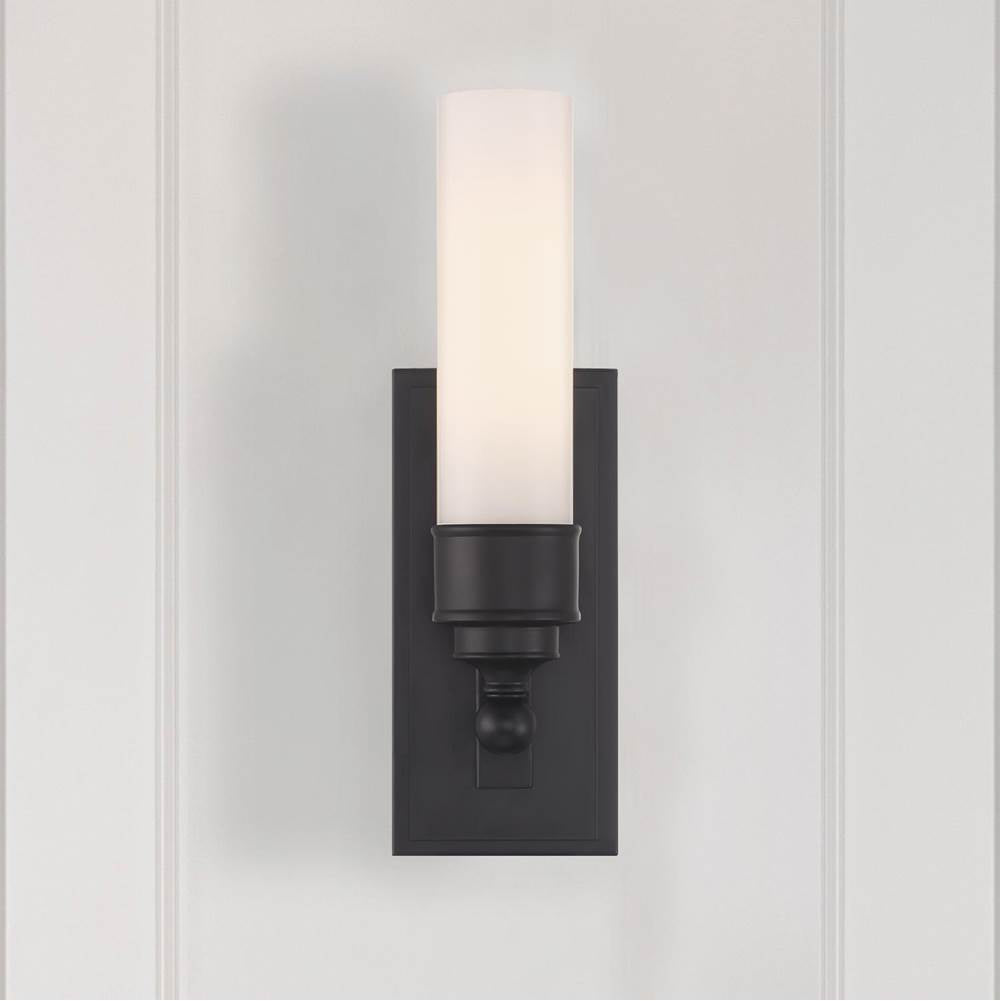 Crystorama WLX-301-MK Matte Black Wilcox 1 Light Led Matte Black Sconce Image 2