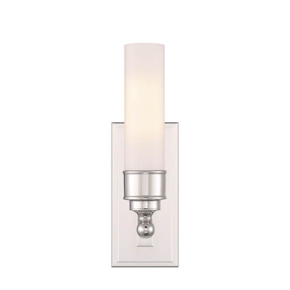 Crystorama WLX-301-PN Polished Nickel Wilcox 1 Light Led Polished Nickel Sconce Image 5