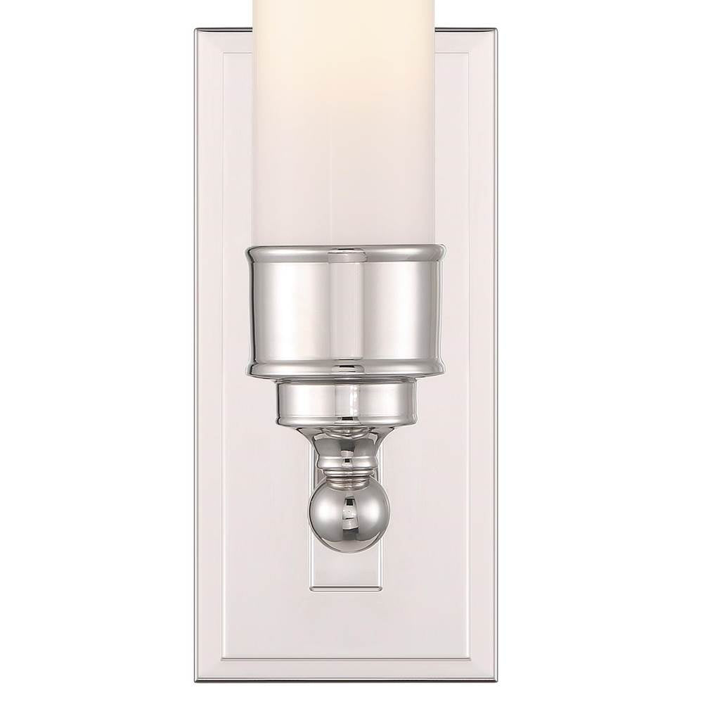 Crystorama WLX-301-PN Polished Nickel Wilcox 1 Light Led Polished Nickel Sconce Image 4