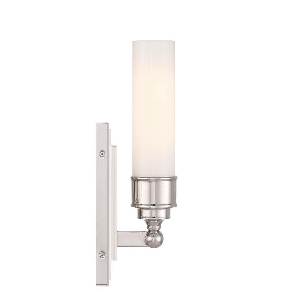 Crystorama WLX-301-PN Polished Nickel Wilcox 1 Light Led Polished Nickel Sconce Image 3