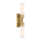 Crystorama WLX-302-AG Aged Brass Wilcox 2 Light Led Aged Brass Sconce Image 1