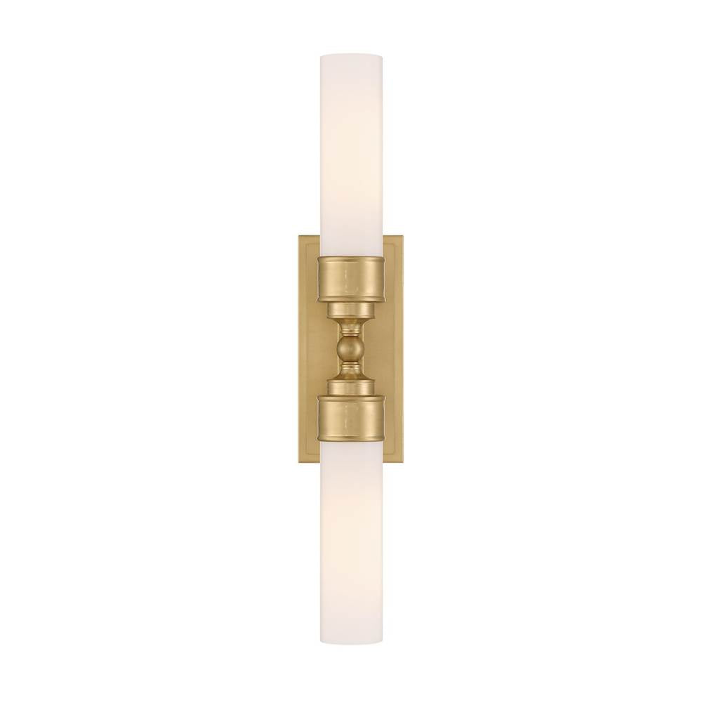 Crystorama WLX-302-AG Aged Brass Wilcox 2 Light Led Aged Brass Sconce Image 5