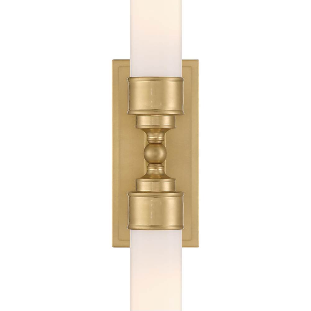 Crystorama WLX-302-AG Aged Brass Wilcox 2 Light Led Aged Brass Sconce Image 4