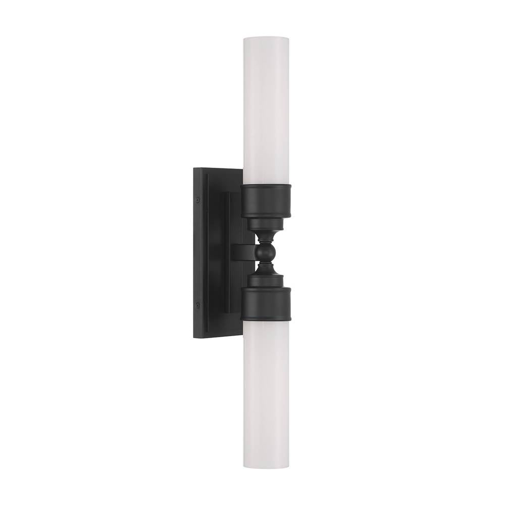 Crystorama Wilcox 2 Light Led Aged Brass Sconce