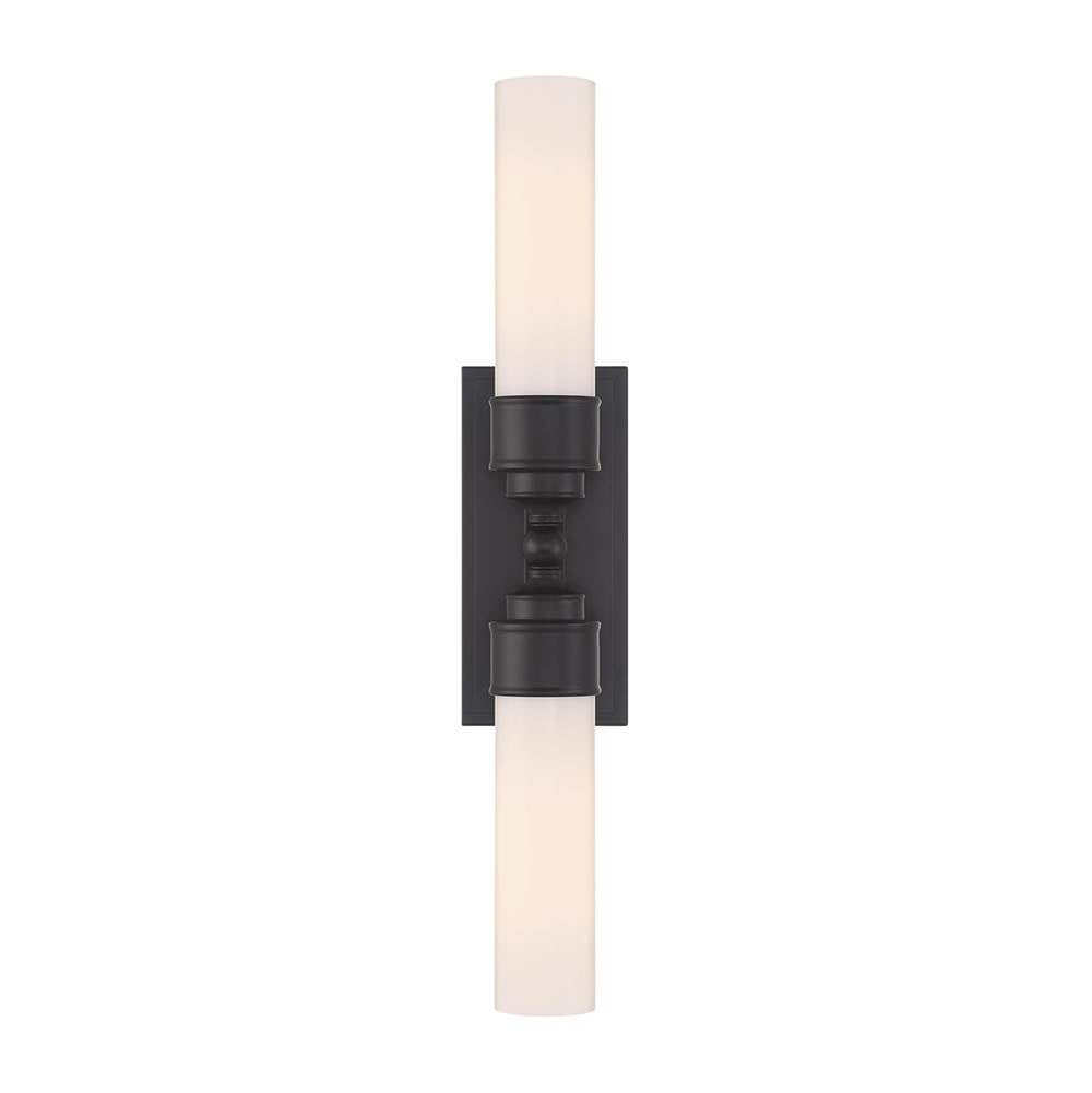Crystorama WLX-302-MK Matte Black Wilcox 2 Light Led Matte Black Sconce Image 5