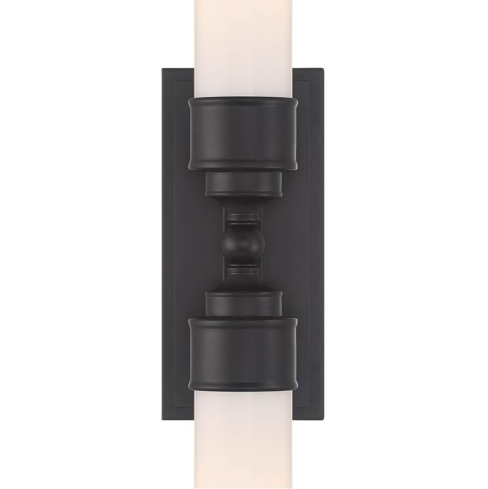 Crystorama WLX-302-MK Matte Black Wilcox 2 Light Led Matte Black Sconce Image 4