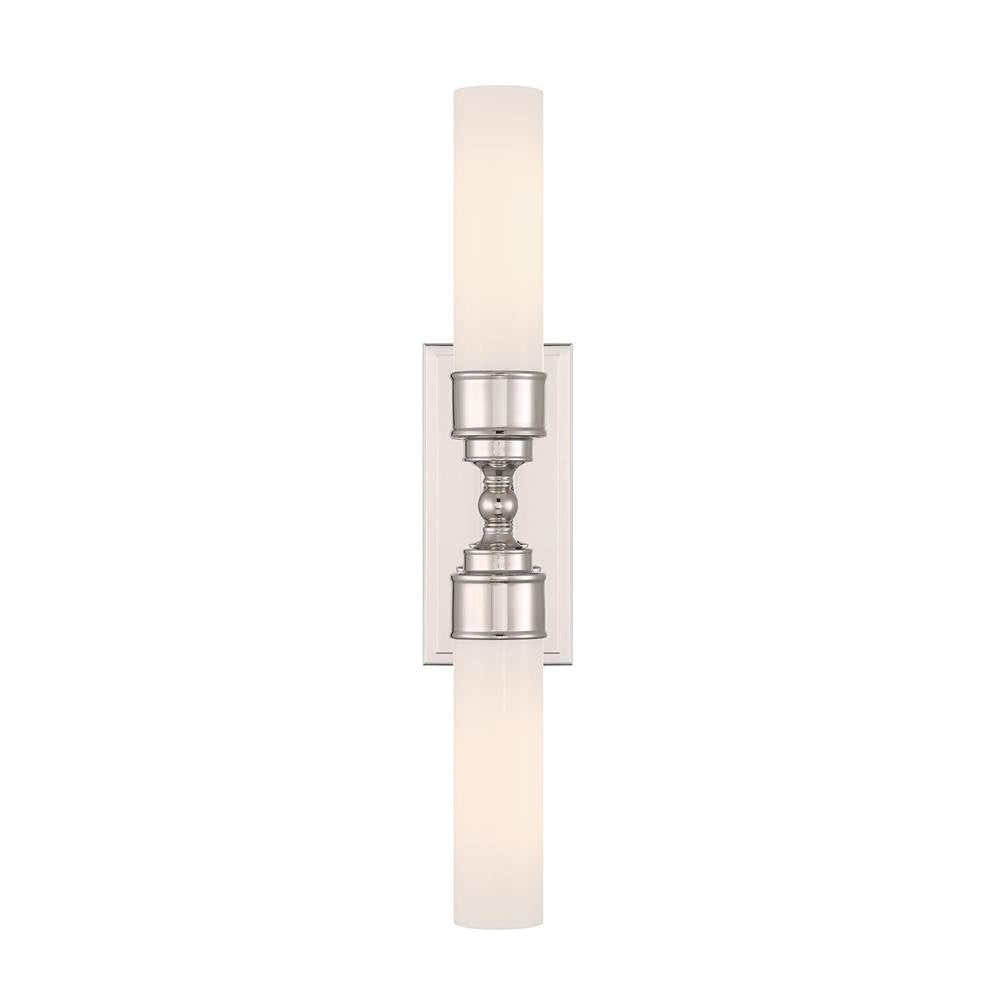 Crystorama WLX-302-PN Polished Nickel Wilcox 2 Light Led Polished Nickel Sconce Image 6