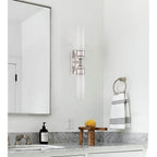 Crystorama WLX-302-PN Polished Nickel Wilcox 2 Light Led Polished Nickel Sconce Image 2