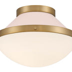 Crystorama XAN-8001-VG-BH Vibrant Gold,Blush Xander 1 Light Vibrant Gold Plus Blush Flush Mount Image 3