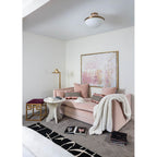 Crystorama XAN-8001-VG-BH Vibrant Gold,Blush Xander 1 Light Vibrant Gold Plus Blush Flush Mount Image 2