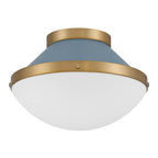 Crystorama Xander 1 Light Vibrant Gold Plus Blush Flush Mount