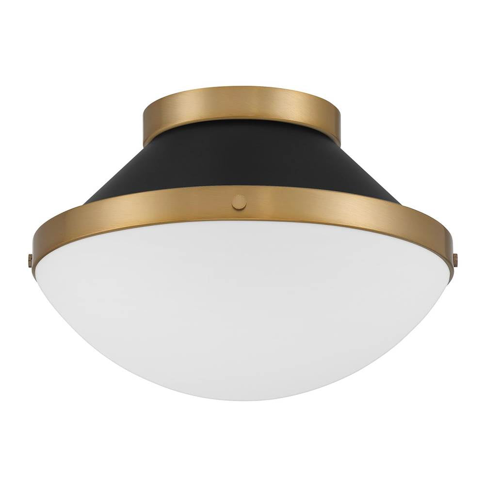 Crystorama Xander 1 Light Vibrant Gold Plus Blush Flush Mount