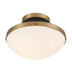 Crystorama XAN-8001-VG-MK Vibrant Gold,Matte Black Xander 1 Light Vibrant Gold Plus Matte Black Flush Mount Image 4