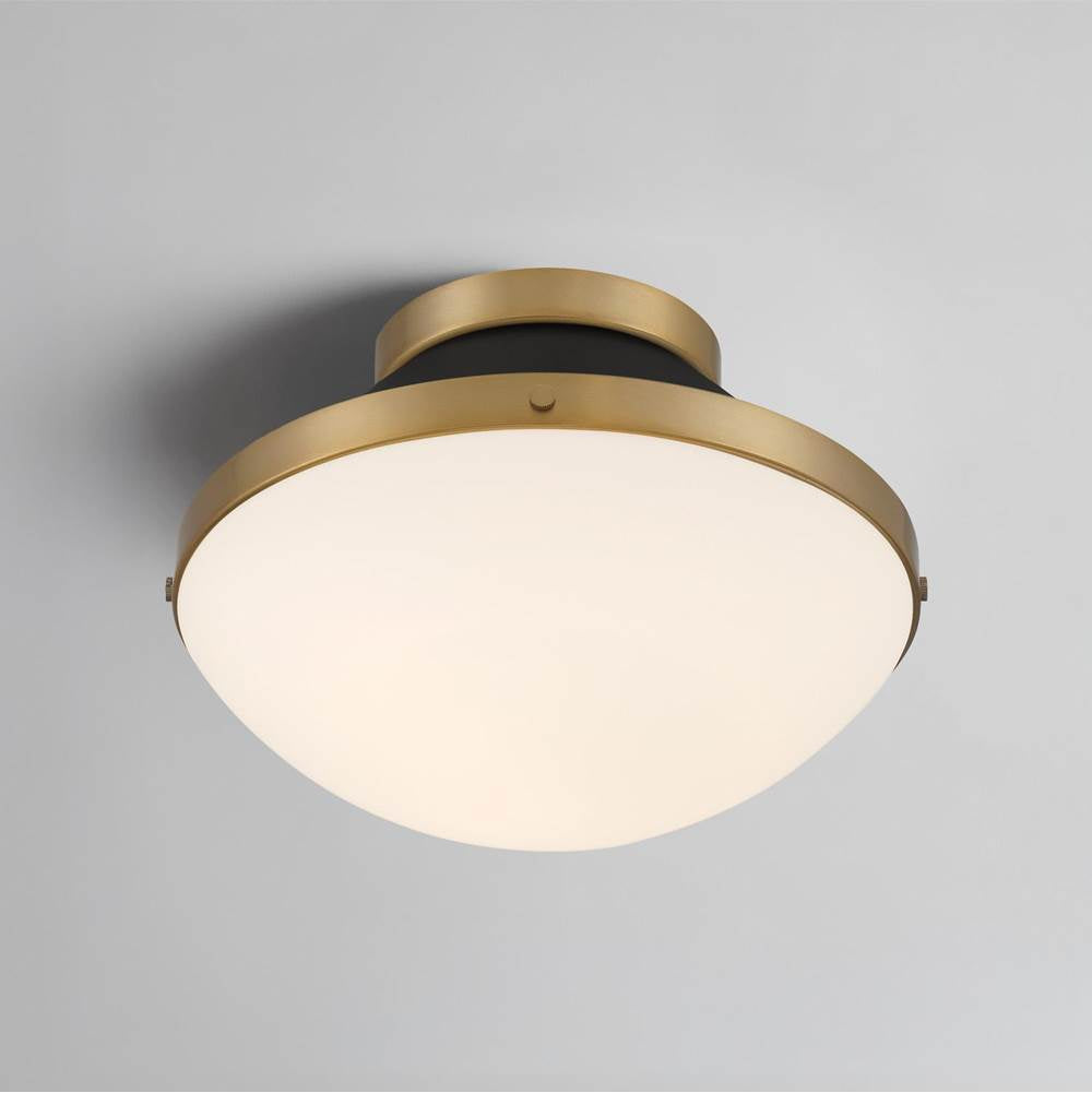 Crystorama XAN-8001-VG-MK Vibrant Gold,Matte Black Xander 1 Light Vibrant Gold Plus Matte Black Flush Mount Image 2