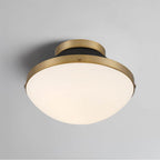Crystorama XAN-8001-VG-MK Vibrant Gold,Matte Black Xander 1 Light Vibrant Gold Plus Matte Black Flush Mount Image 2