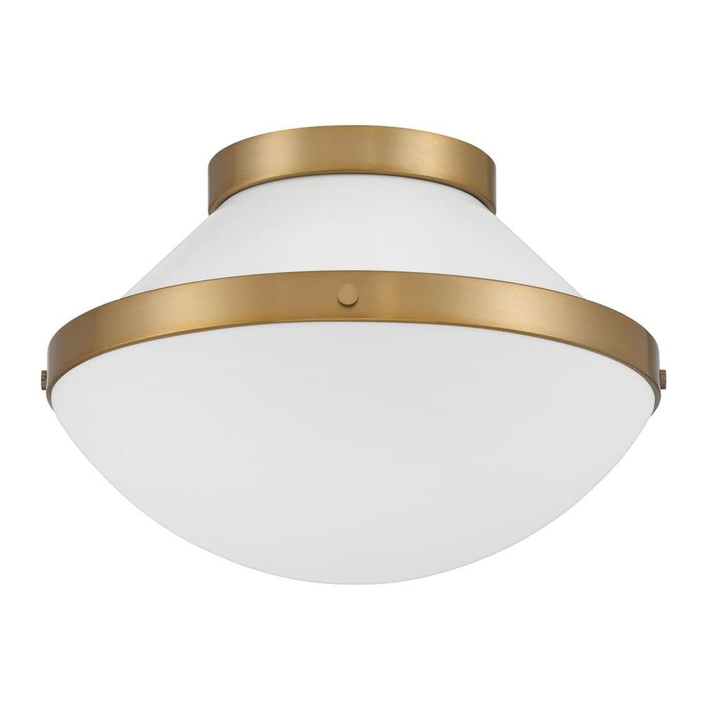 Crystorama Xander 1 Light Vibrant Gold Plus Blush Flush Mount