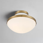 Crystorama XAN-8001-VG-WH Vibrant Gold, White Xander 1 Light Vibrant Gold Plus White Flush Mount Image 2