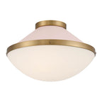 Crystorama XAN-8002-VG-BH Vibrant Gold,Blush Xander 2 Light Vibrant Gold Plus Blush Flush Mount Image 1