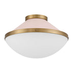 Crystorama Xander 2 Light Vibrant Gold Plus Blush Flush Mount