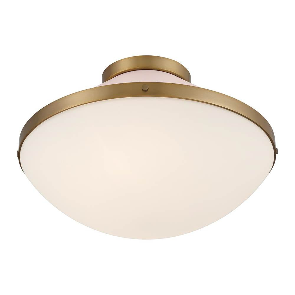 Crystorama XAN-8002-VG-BH Vibrant Gold,Blush Xander 2 Light Vibrant Gold Plus Blush Flush Mount Image 4