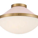 Crystorama XAN-8002-VG-BH Vibrant Gold,Blush Xander 2 Light Vibrant Gold Plus Blush Flush Mount Image 3