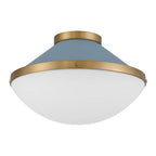 Crystorama Xander 2 Light Vibrant Gold Plus Blush Flush Mount