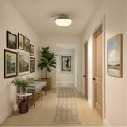 Crystorama XAN-8002-VG-BL Vibrant Gold,Blue Xander 2 Light Vibrant Gold Plus Blue Flush Mount Image 2