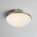 Crystorama XAN-8002-VG-GR Vibrant Gold,Green Xander 2 Light Vibrant Gold Plus Green Flush Mount Image 2