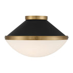 Crystorama XAN-8002-VG-MK Vibrant Gold,Matte Black Xander 2 Light Vibrant Gold Plus Matte Black Flush Mount Image 5