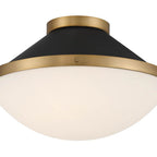 Crystorama XAN-8002-VG-MK Vibrant Gold,Matte Black Xander 2 Light Vibrant Gold Plus Matte Black Flush Mount Image 3