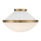 Crystorama XAN-8002-VG-WH Vibrant Gold, White Xander 2 Light Vibrant Gold Plus White Flush Mount Image 5