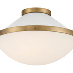 Crystorama XAN-8002-VG-WH Vibrant Gold, White Xander 2 Light Vibrant Gold Plus White Flush Mount Image 3