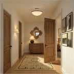 Crystorama XAN-8002-VG-WH Vibrant Gold, White Xander 2 Light Vibrant Gold Plus White Flush Mount Image 2