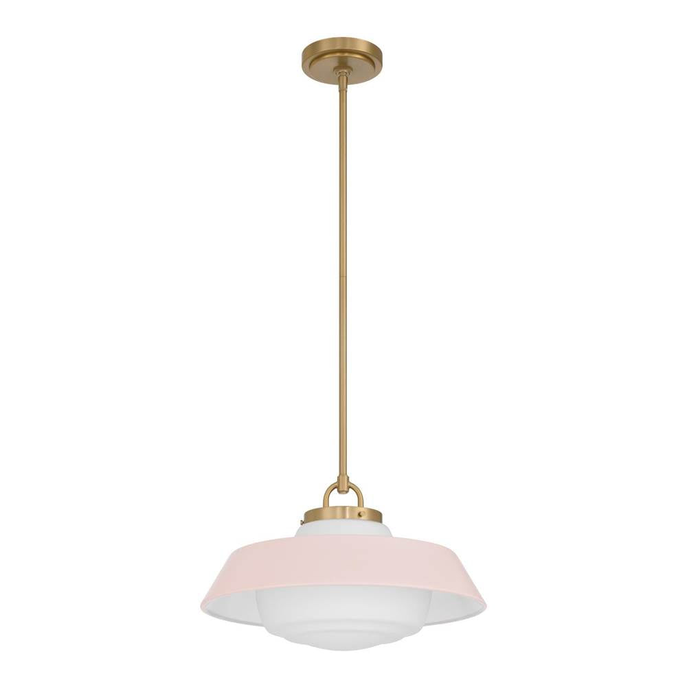 Crystorama Xander 16'' Vibrant Gold And Blush Pendant