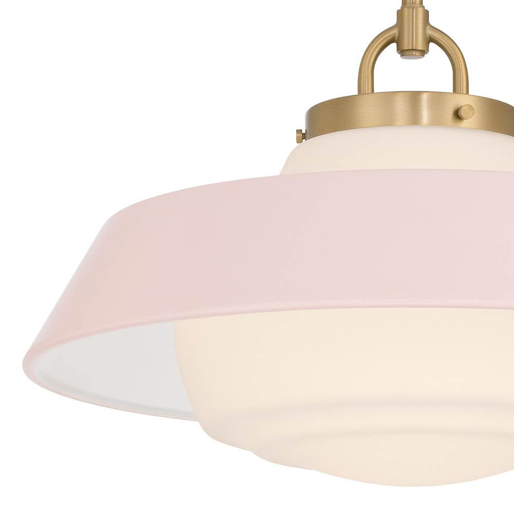 Crystorama XAN-8006-VG-BH Vibrant Gold Xander 16'' Vibrant Gold And Blush Pendant Image 4