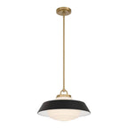 Crystorama XAN-8006-VG-MK Vibrant Gold Xander 16'' Vibrant Gold And Matte Black Pendant Image 1