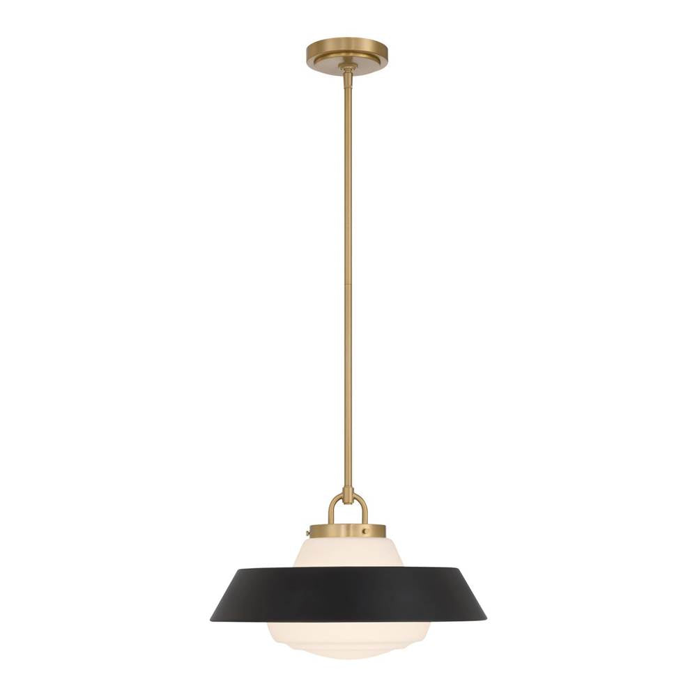 Crystorama XAN-8006-VG-MK Vibrant Gold Xander 16'' Vibrant Gold And Matte Black Pendant Image 7