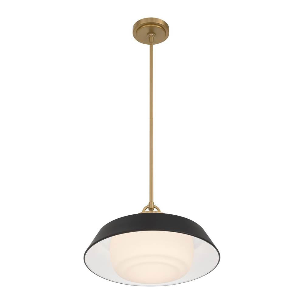 Crystorama XAN-8006-VG-MK Vibrant Gold Xander 16'' Vibrant Gold And Matte Black Pendant Image 6