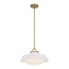 Crystorama XAN-8006-VG-WH Vibrant Gold Xander 16'' Vibrant Gold And White Pendant Image 1