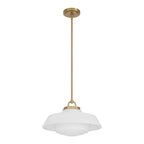 Crystorama Xander 16'' Vibrant Gold And White Pendant