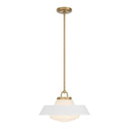 Crystorama XAN-8006-VG-WH Vibrant Gold Xander 16'' Vibrant Gold And White Pendant Image 6