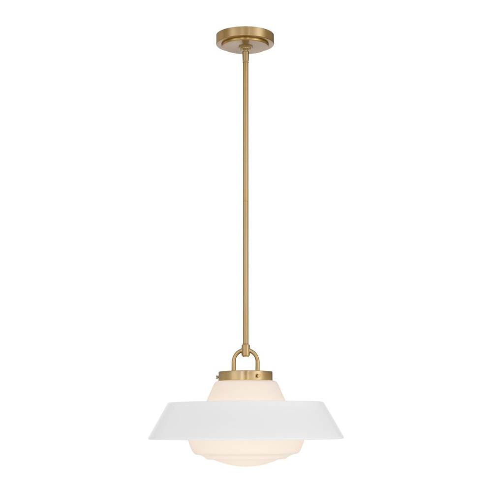 Crystorama XAN-8006-VG-WH Vibrant Gold Xander 16'' Vibrant Gold And White Pendant Image 6