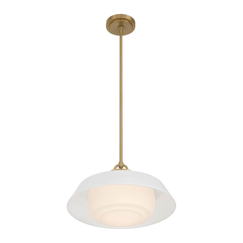 Crystorama XAN-8006-VG-WH Vibrant Gold Xander 16'' Vibrant Gold And White Pendant Image 5