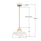Crystorama XAN-8006-VG-WH Vibrant Gold Xander 16'' Vibrant Gold And White Pendant Image 2