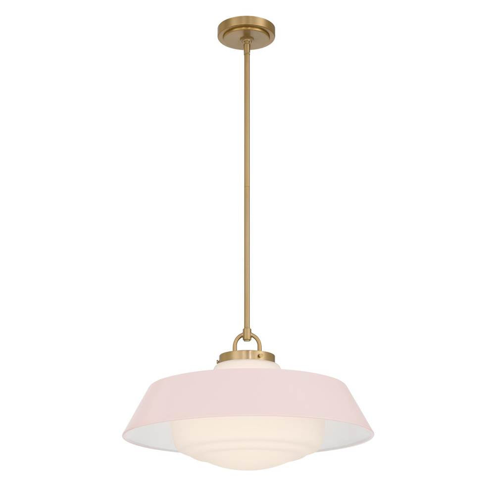 Crystorama XAN-8009-VG-BH Vibrant Gold Xander 20'' Vibrant Gold And Blush Pendant Image 1