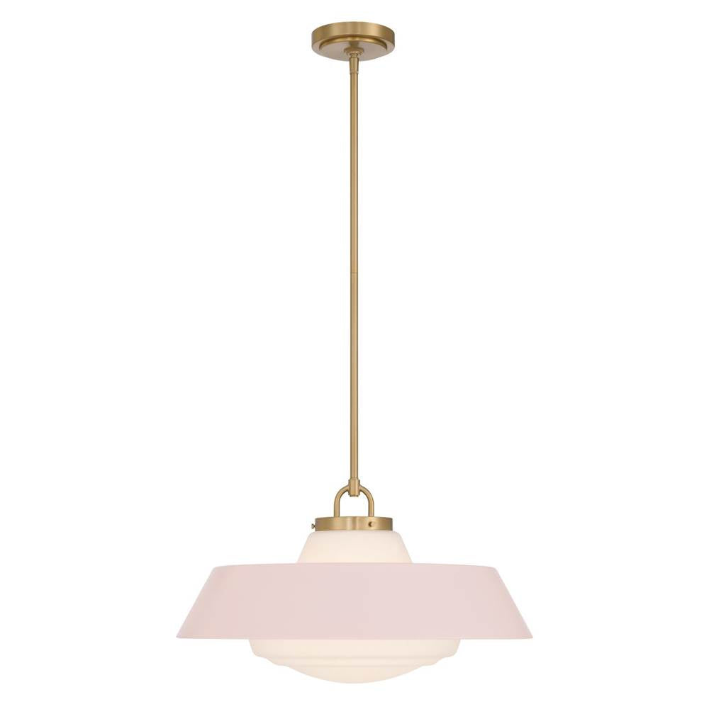 Crystorama XAN-8009-VG-BH Vibrant Gold Xander 20'' Vibrant Gold And Blush Pendant Image 6