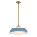 Crystorama XAN-8009-VG-BL Vibrant Gold Xander 20'' Vibrant Gold And Blue Pendant Image 1
